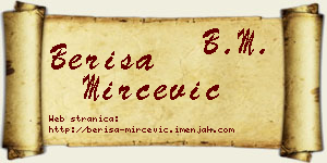 Beriša Mirčević vizit kartica
